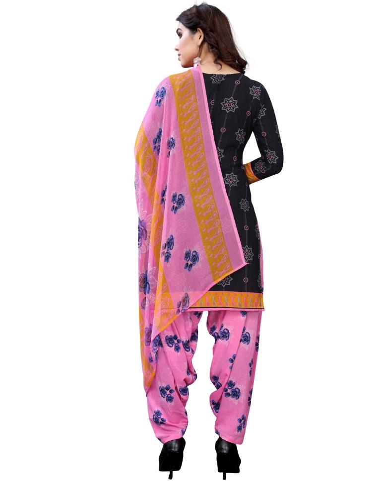 Ethnic Light Pink Printed Unstitched Salwar Suit | Sudathi