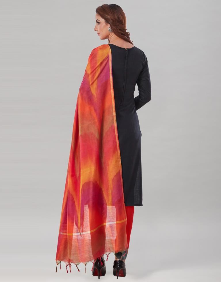 Classy Black Cotton Embriodery Unstitched Salwar Suit | Sudathi