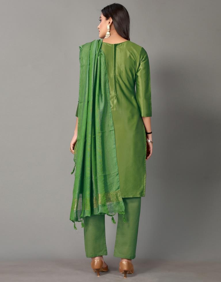Embroidery Silk Unstitched Salwar Suit Material | Sudathi