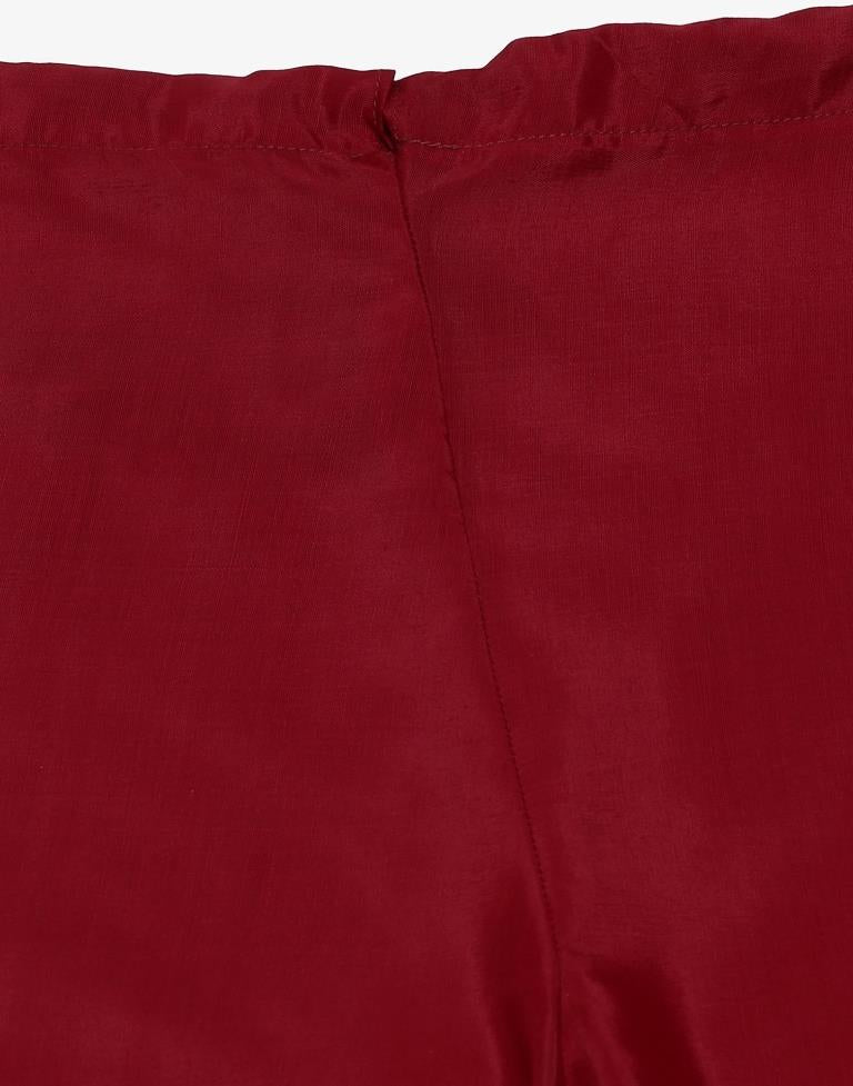 Red Plain Georgette Unstitched Salwar Suit Material