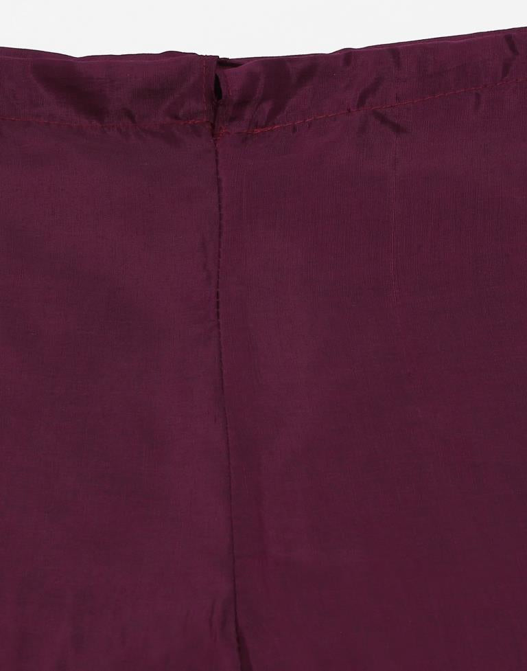 Maroon Plain Georgette Unstitched Salwar Suit Material