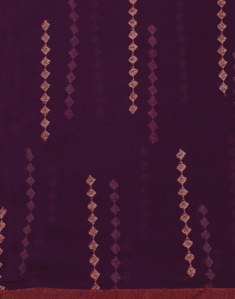 Wine Plain Georgette Unstitched Salwar Suit Material