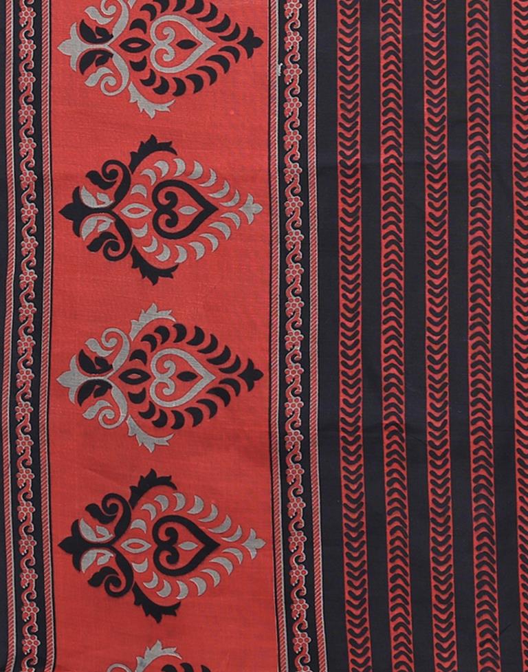 Pink Printed Cotton Unstitched Salwar Suit Material