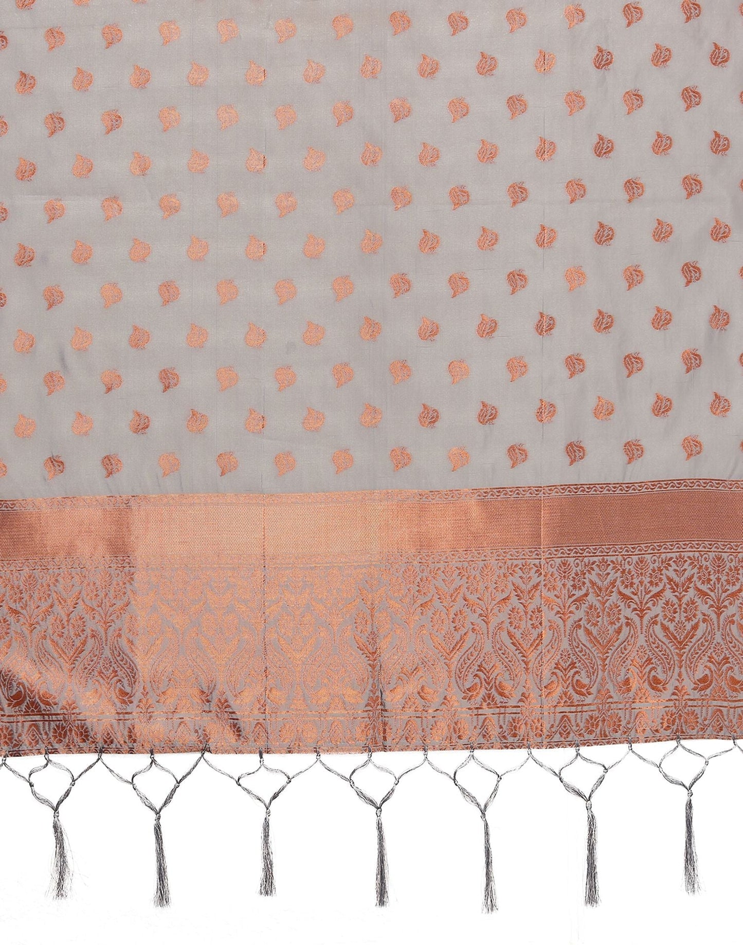 Grey Silk Dupatta | Leemboodi