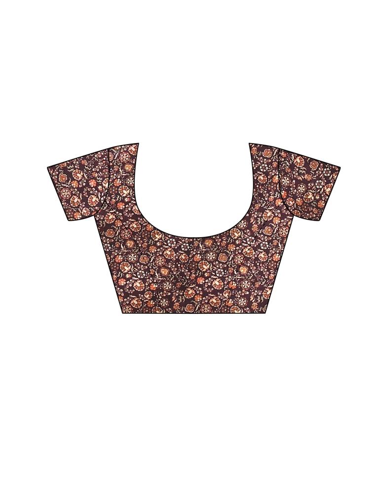 Emerald Green Printed Silk Saree