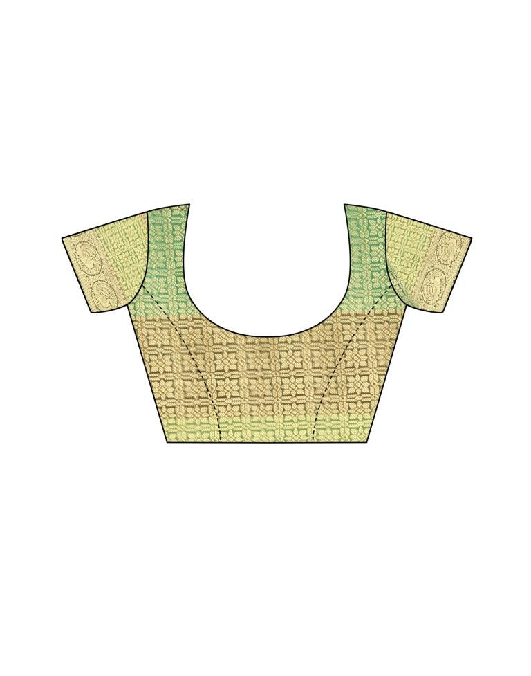 Multicolored Coloured Poly Silk Jacquard Partywear saree | Leemboodi