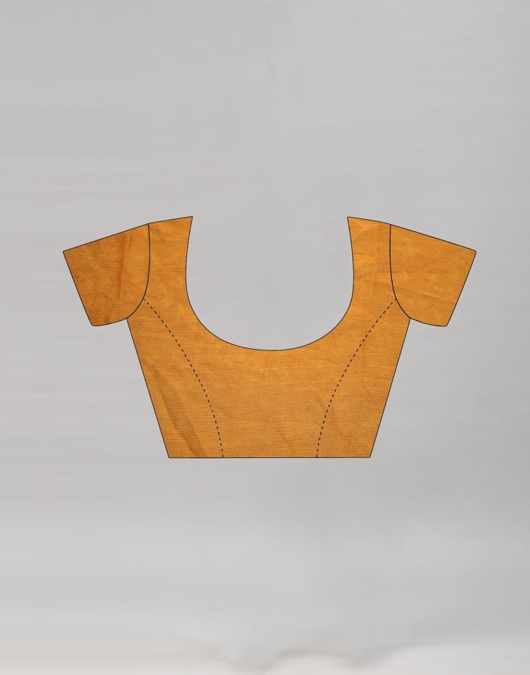 Turmeric Yellow Printed Chiffon Saree | Sudathi