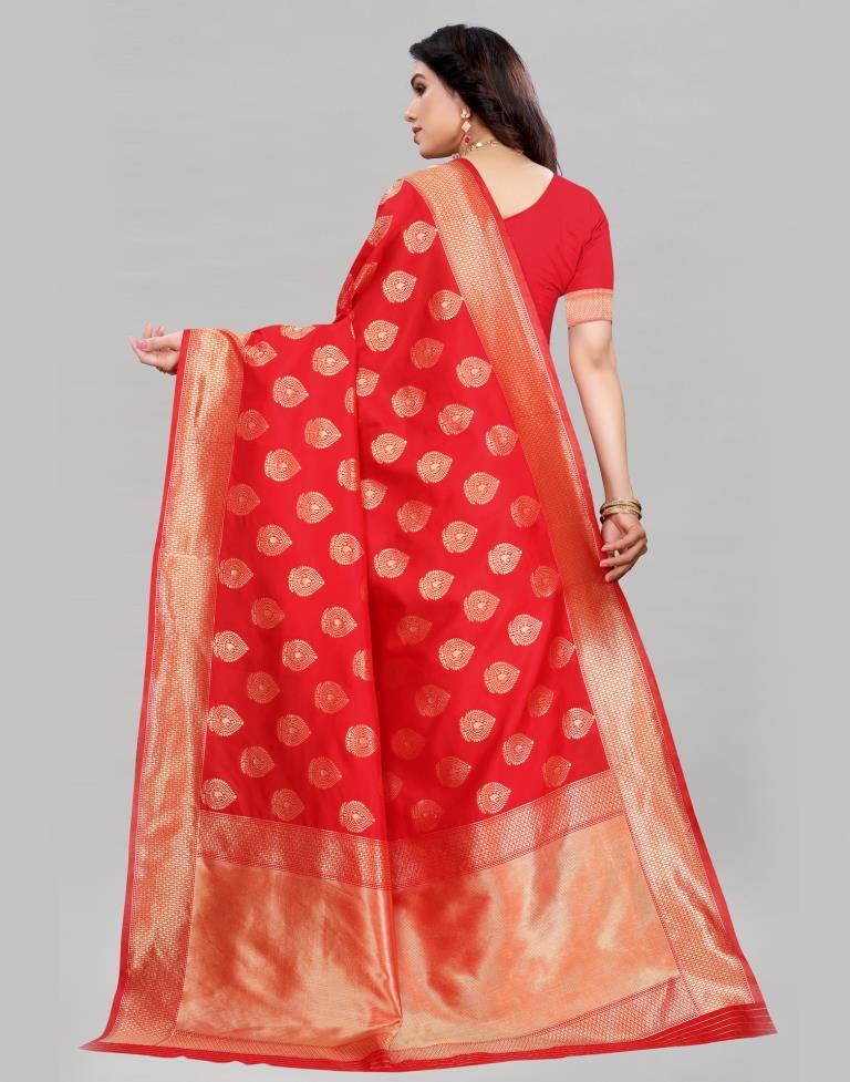Red Banarasi Silk Saree