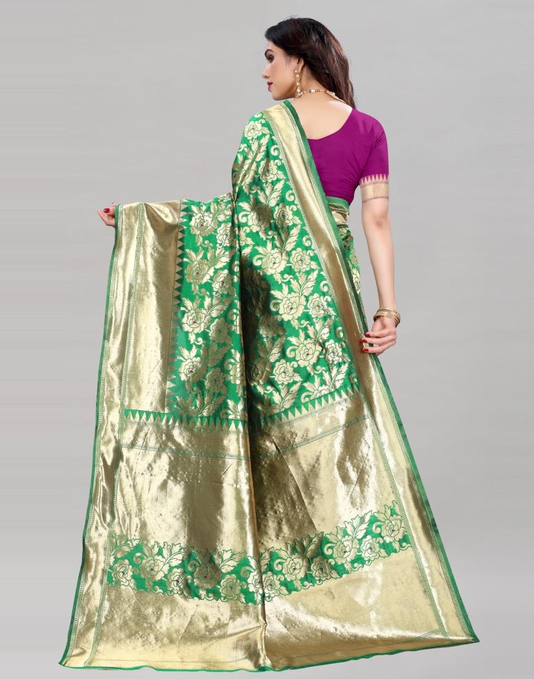 Amiable Purple Banarasi Saree | Sudathi