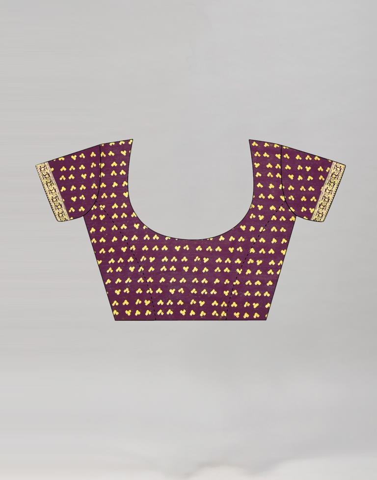 Dark Wine Chiffon Bandhani Saree | Sudathi