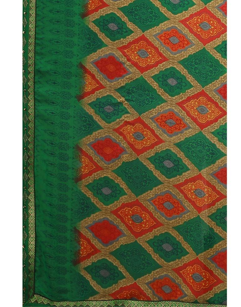 Multicoloured Printed Georgette Saree