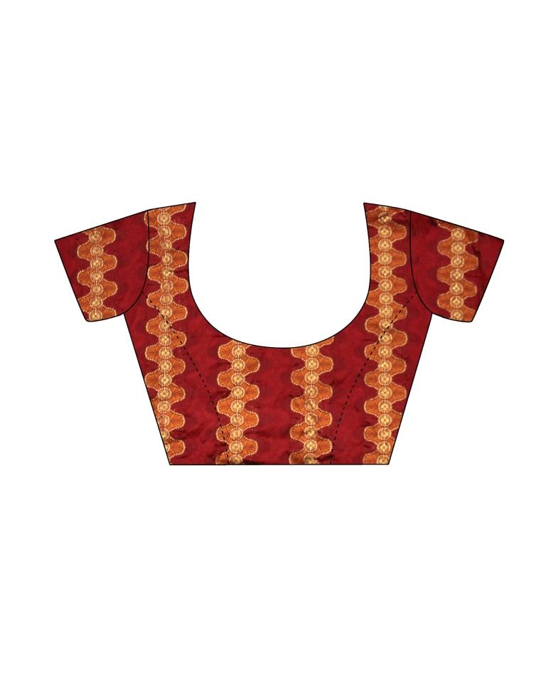 Red Weaving Silk Saree