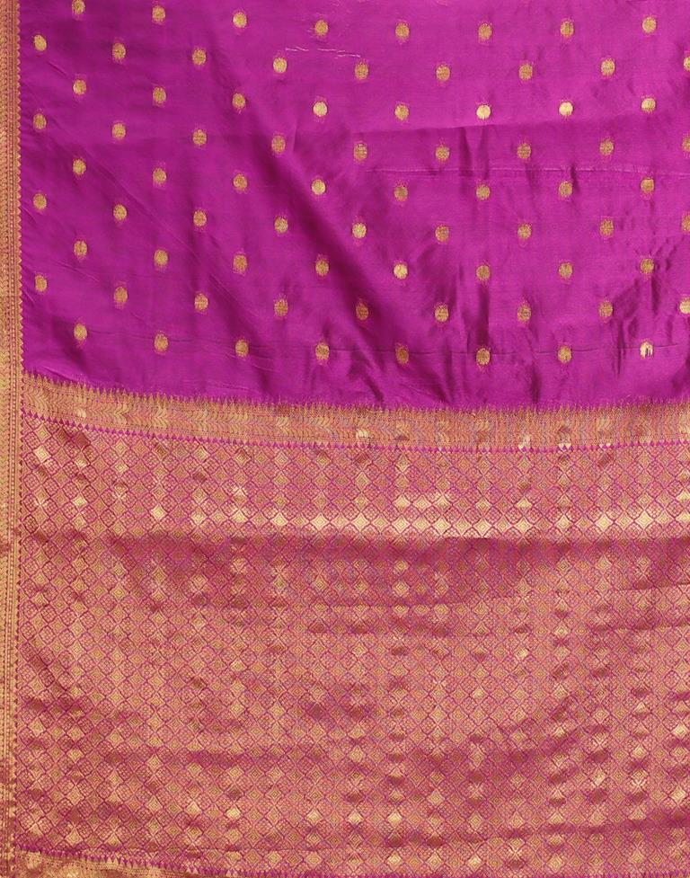 Purple Banarasi Chanderi Silk Saree | Sudathi