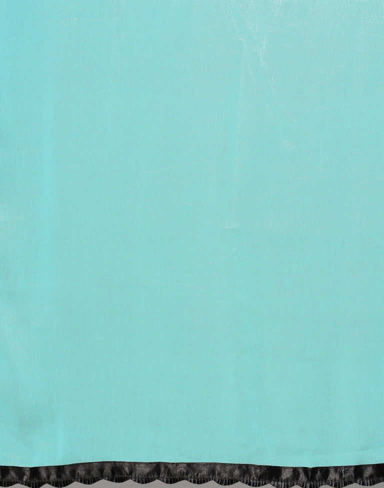 Acqua Blue Chiffon Saree | Sudathi
