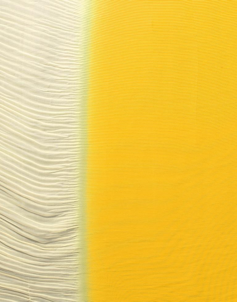 Yellow And Cream Georgette Saree | Sudathi