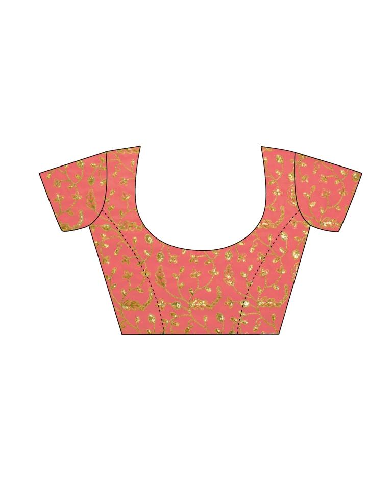 Light Pink Leheriya Printed Georgette Saree | Sudathi