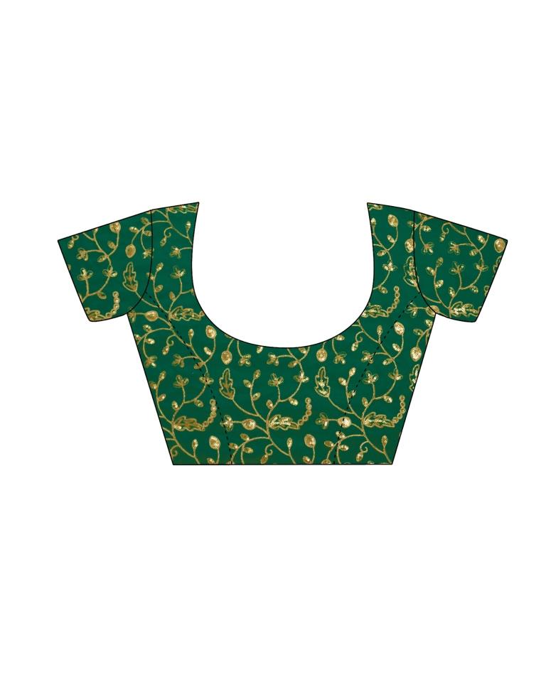 Green Leheriya Printed Georgette Saree | Sudathi