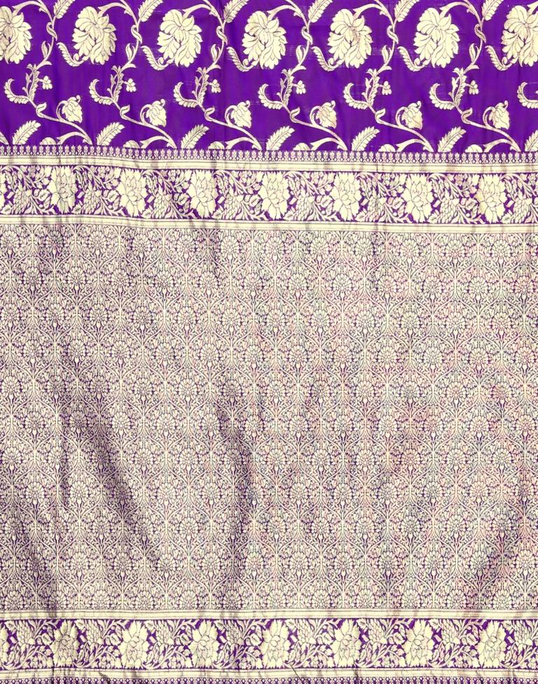 Purple Weaving Silk Saree