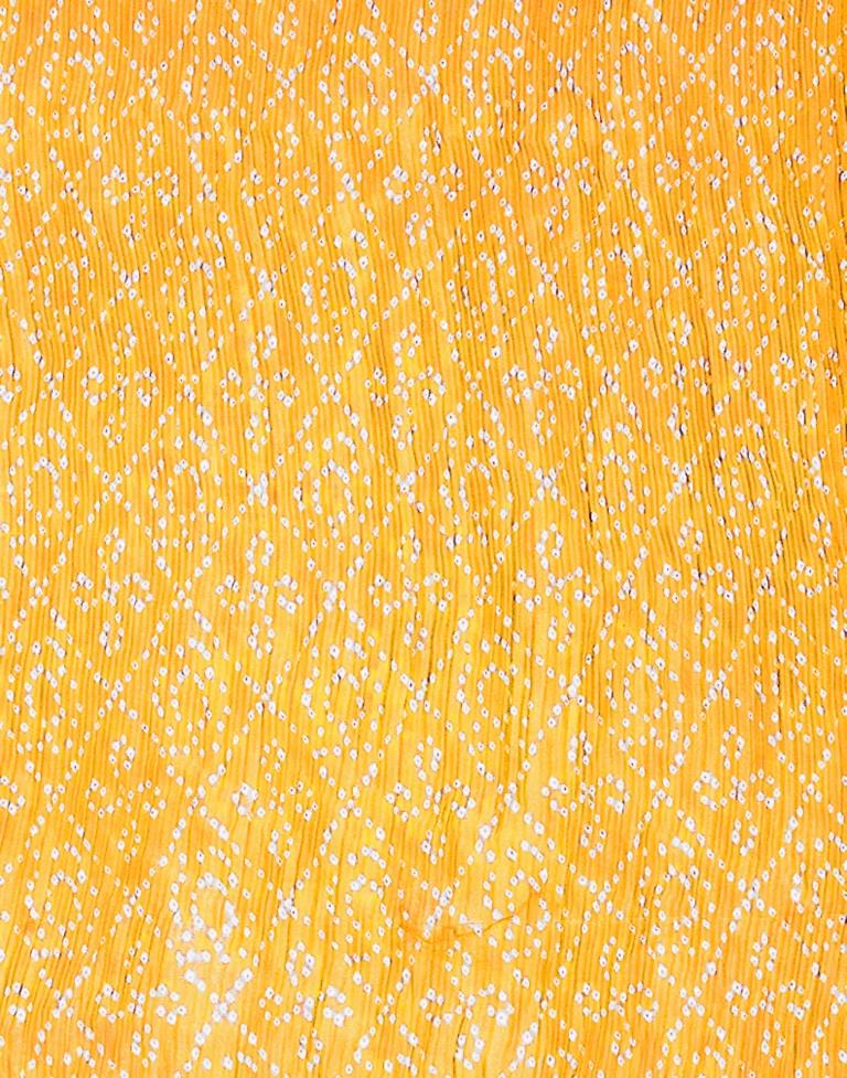 Yellow Bandhani Pleated Saree | Sudathi
