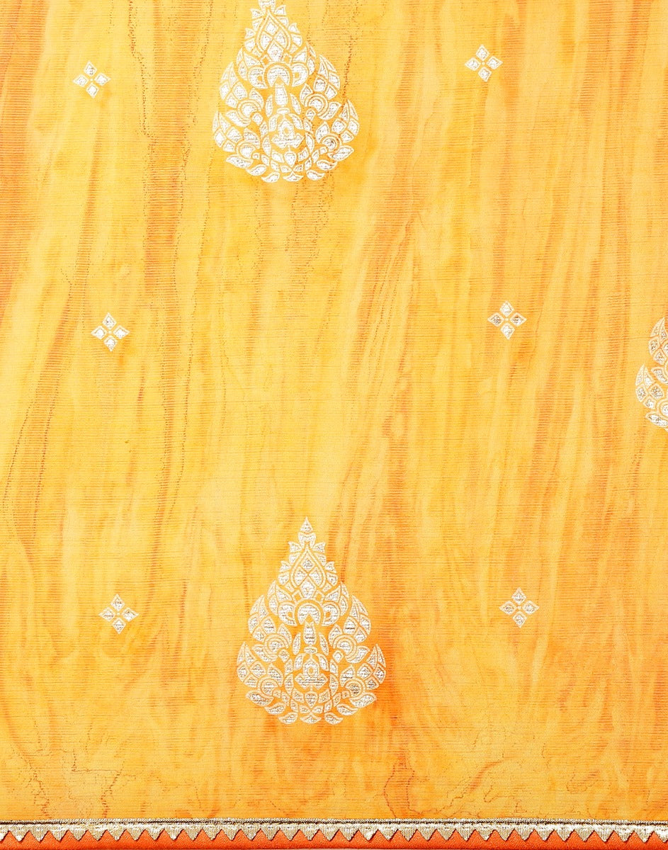 Yellow Chiffon Saree | Leemboodi