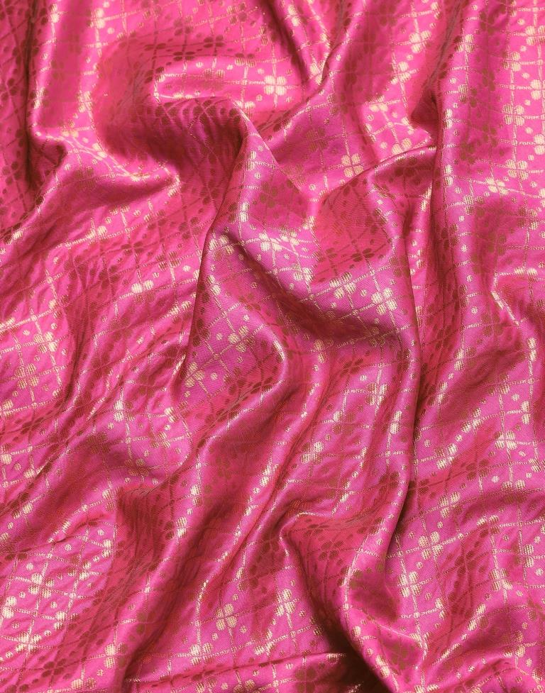 Hot Pink Banarasi Silk Saree