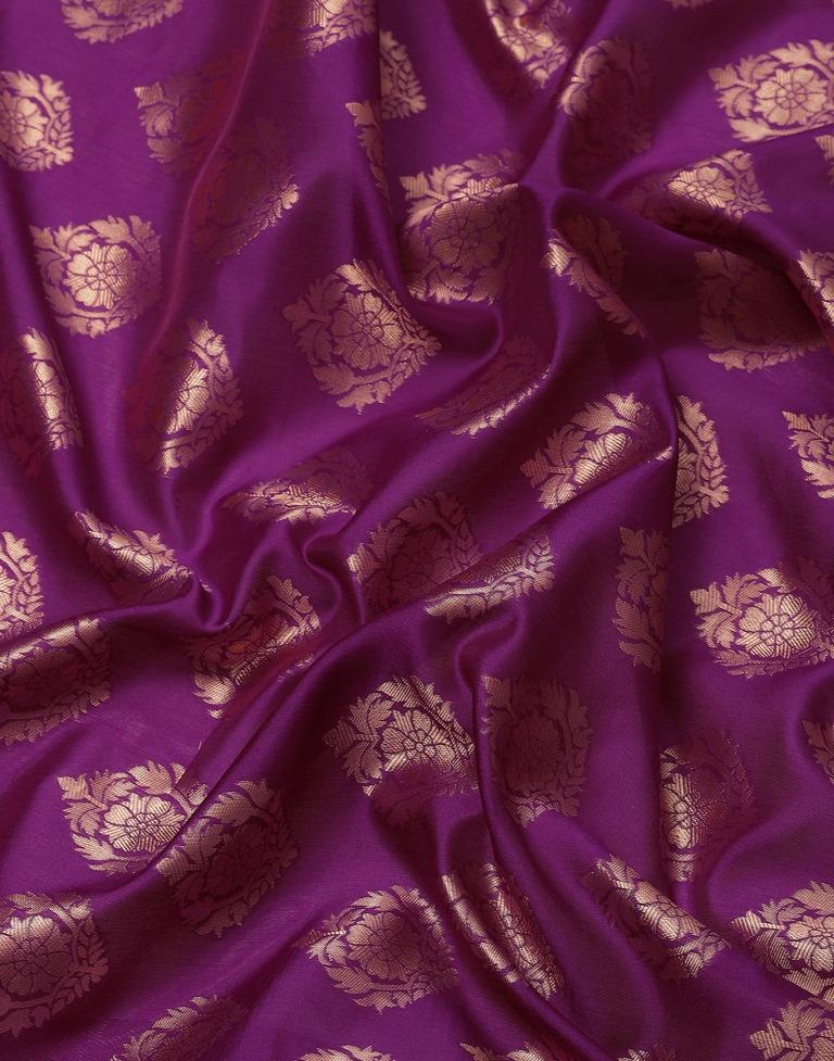 Purple Weaving Silk Saree