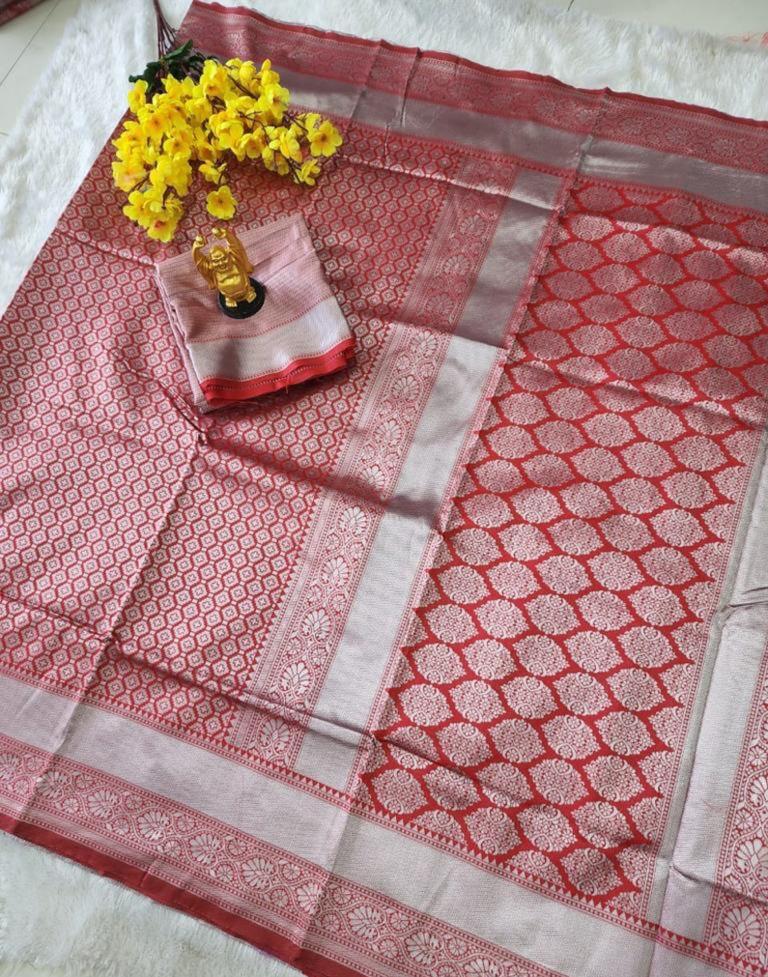Red Banarasi Silk Saree | Leemboodi