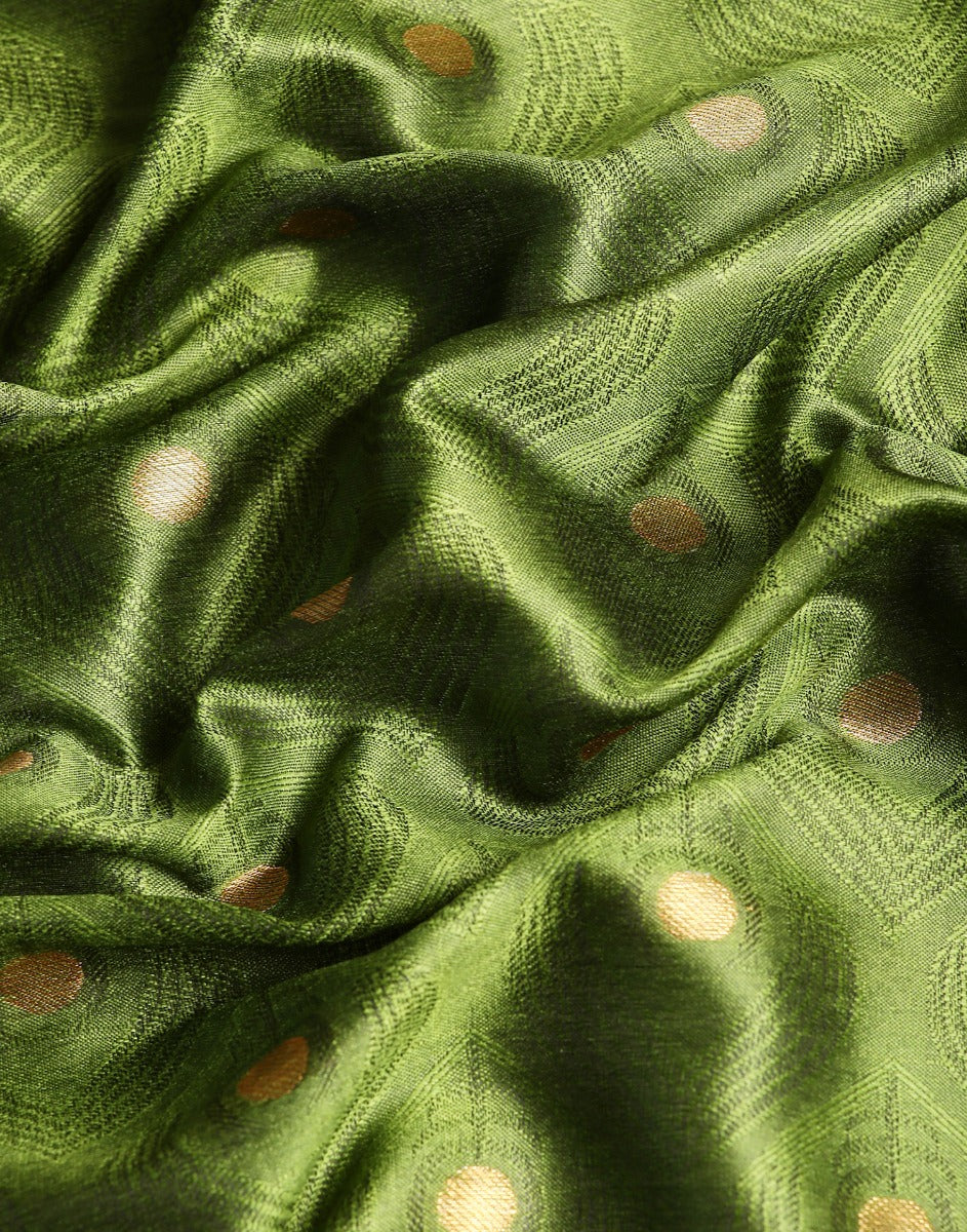 Green Banarasi Silk Saree | Sudathi