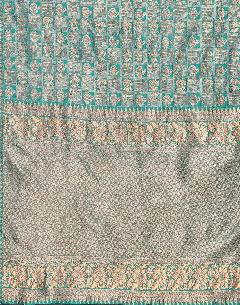 Rama Green Kanjivaram Silk Saree | Sudathi