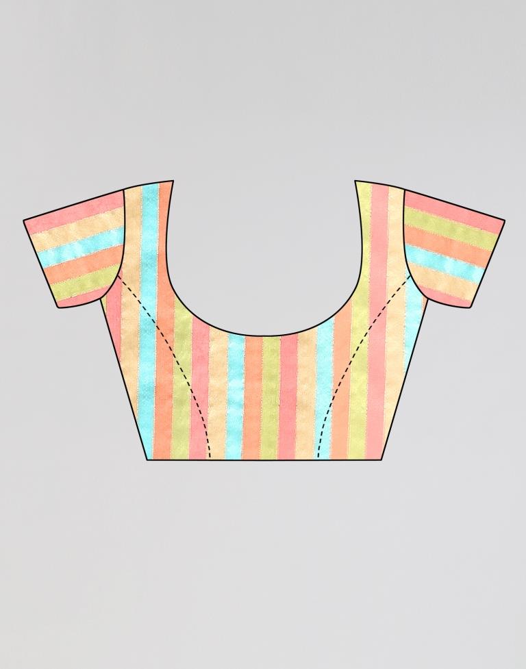 Sky Blue Printed Saree | Leemboodi