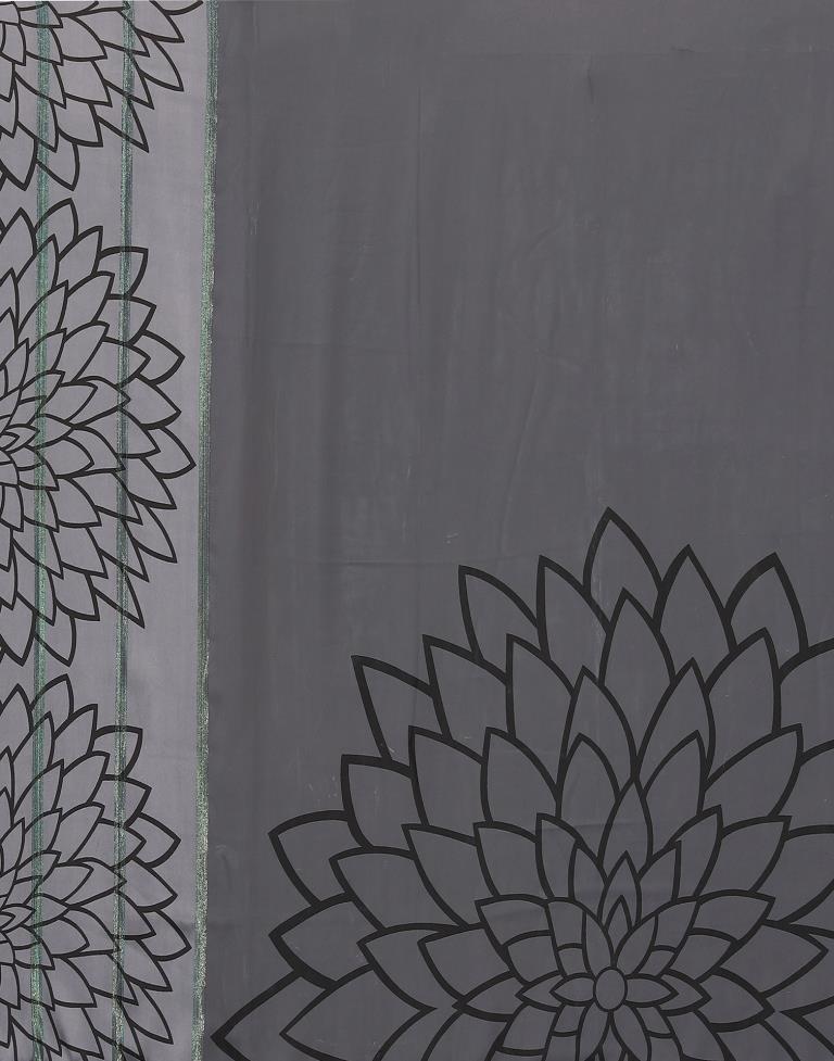 Dark Grey Georgette Saree | Sudathi