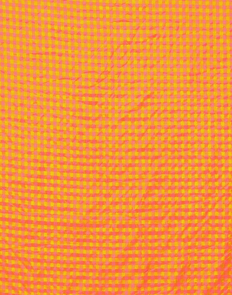 Gold Silk Geometric Woven Saree | Sudathi