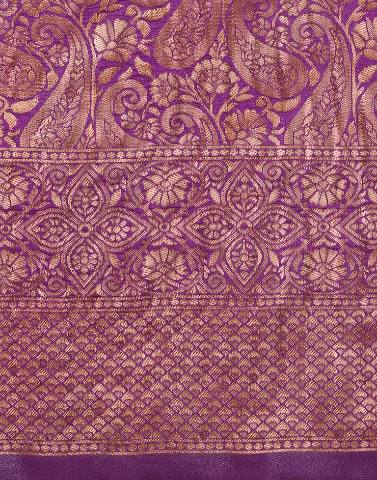 Purple Silk Weaving Saree