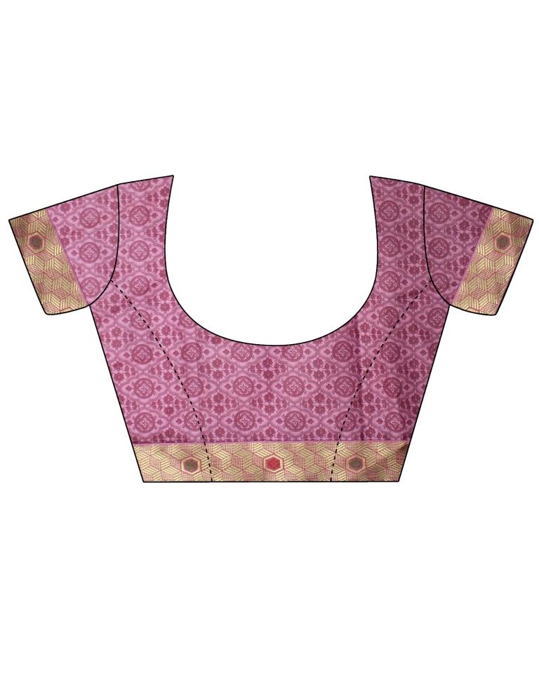 Pink Chiffon Embroidery Saree | Leemboodi