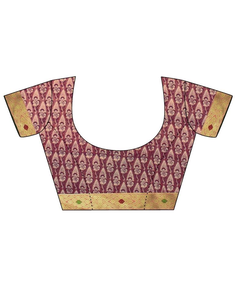 Light Peach Chiffon Embroidery Saree | Leemboodi