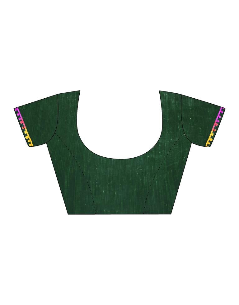 Green Cotton Saree | Leemboodi