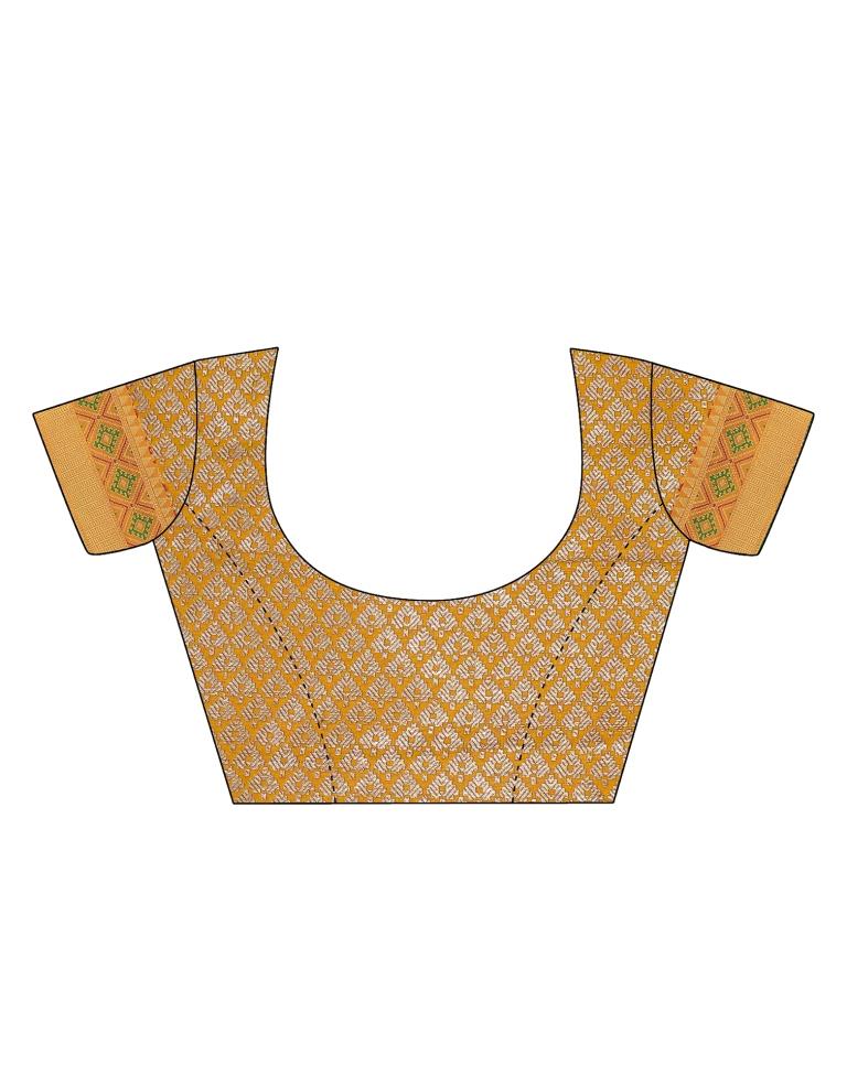 Mustard Yellow Patola Silk Saree | Leemboodi