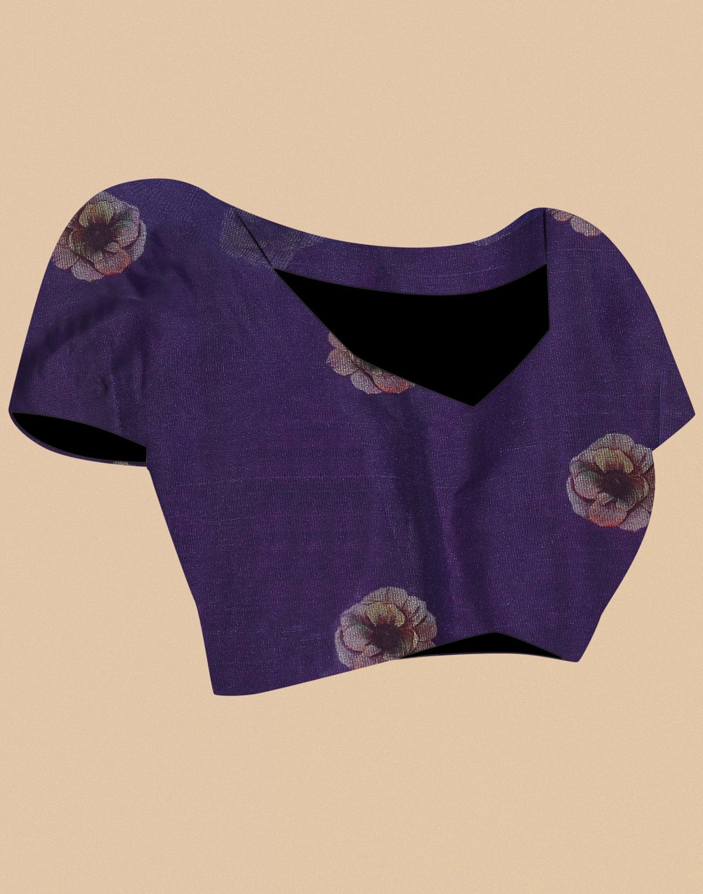 Blue Organza Printed Saree | Leemboodi