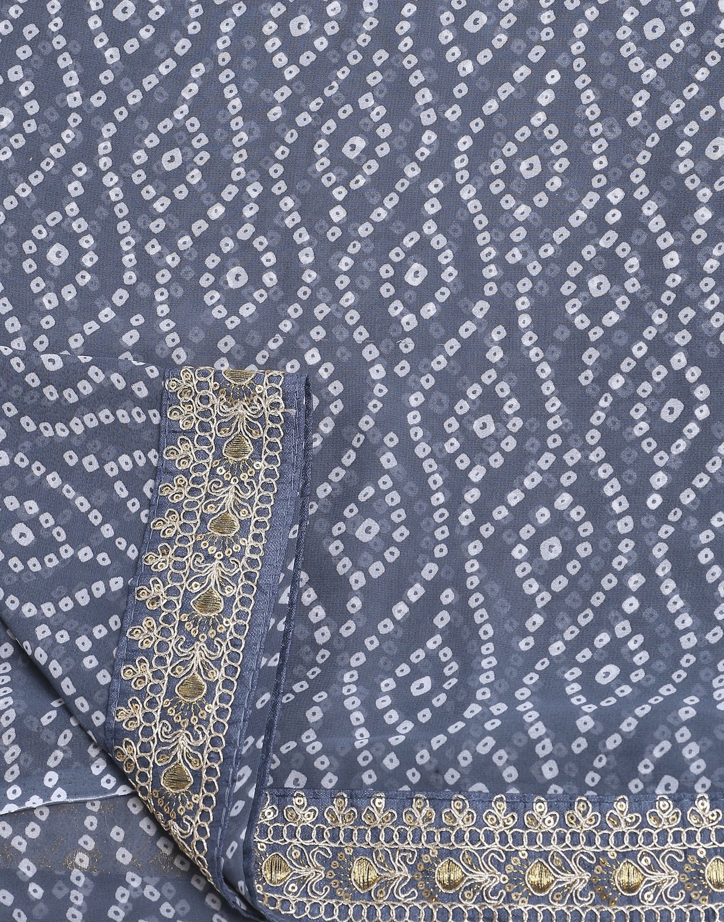 Grey Georgette Saree | Leemboodi