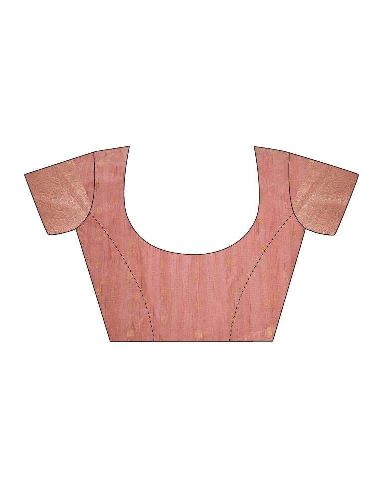 Coral Orange Silk Saree | Leemboodi