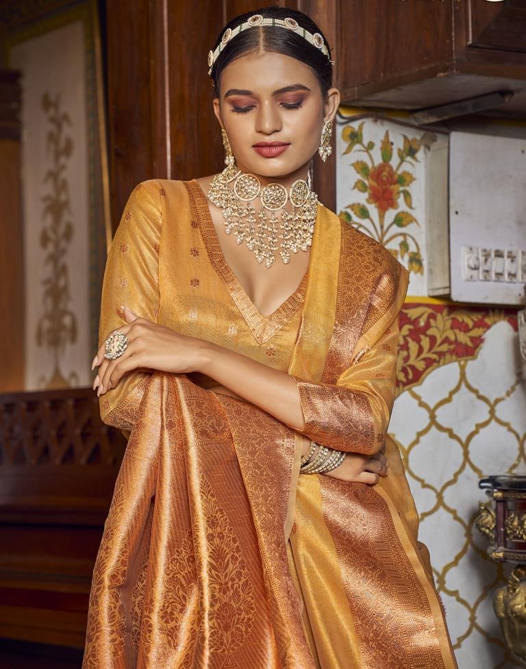 Yellow Silk Saree | Leemboodi