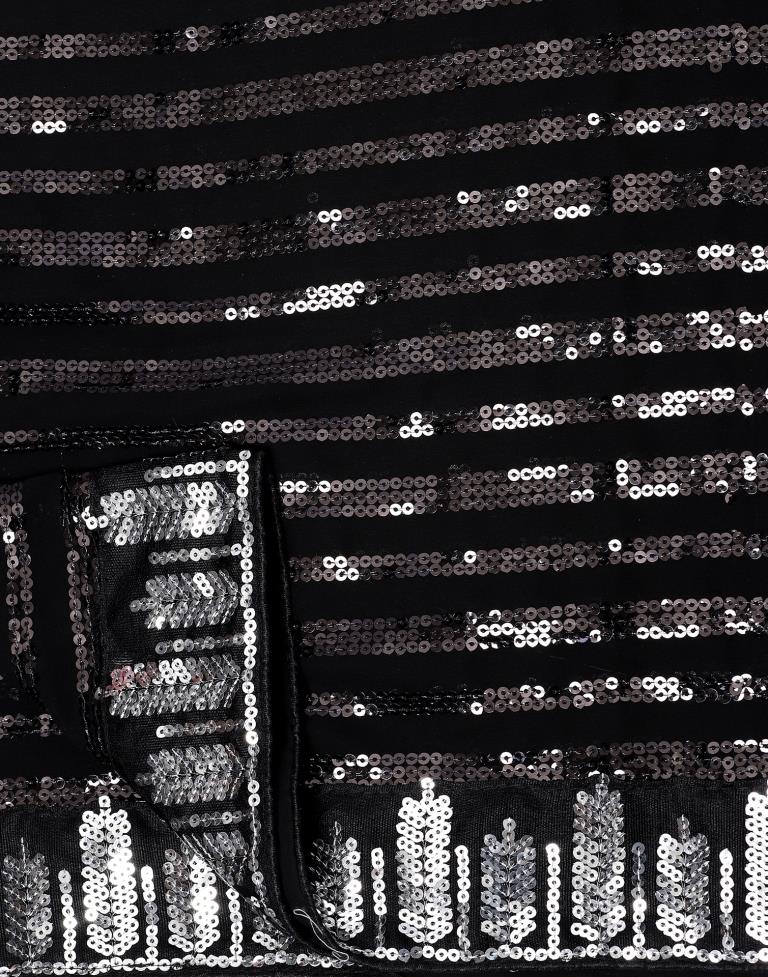 Black Georgette Saree | Leemboodi