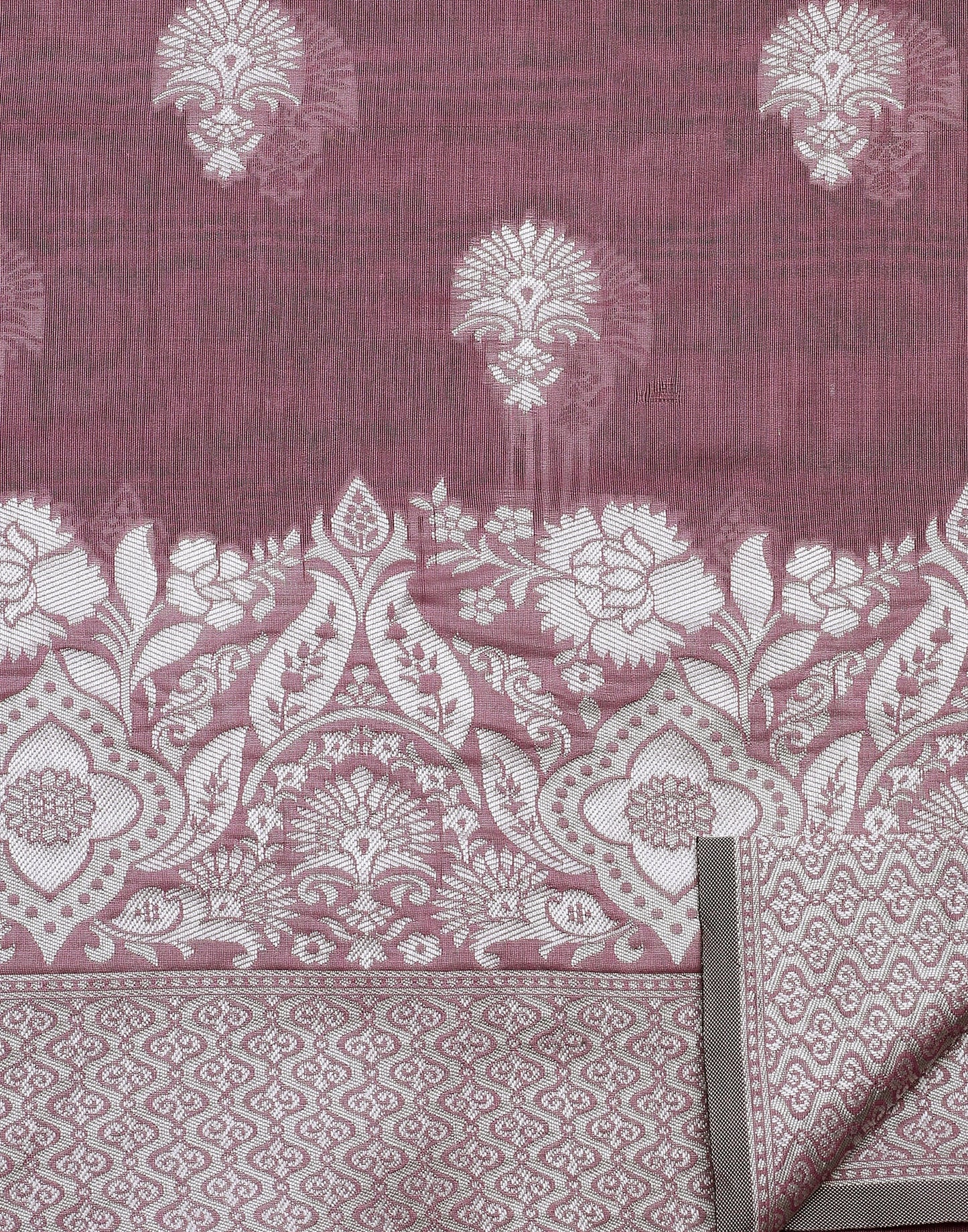 Pink Banarasi Cotton Saree | Sudathi