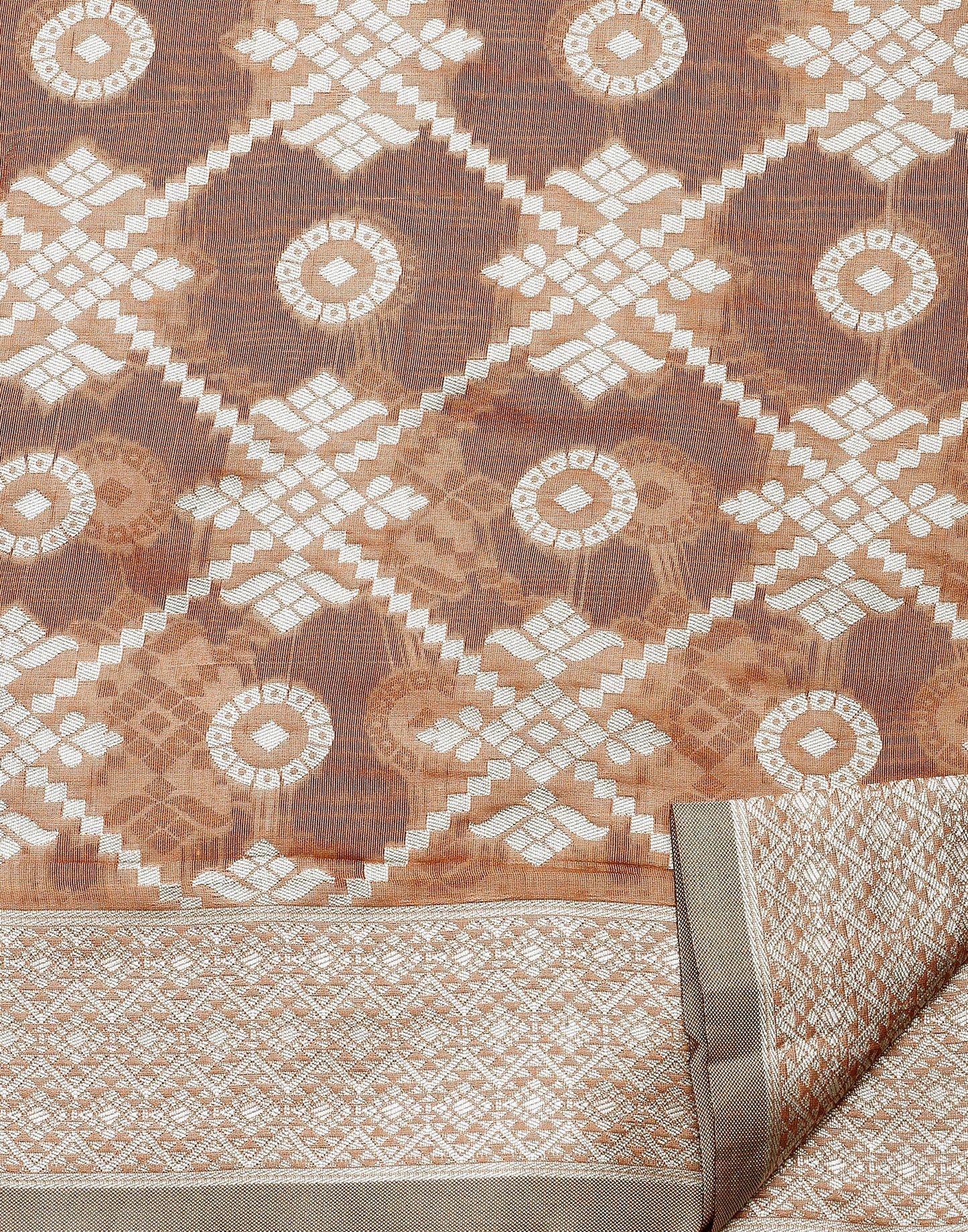 Light Brown Banarasi Cotton Saree | Sudathi