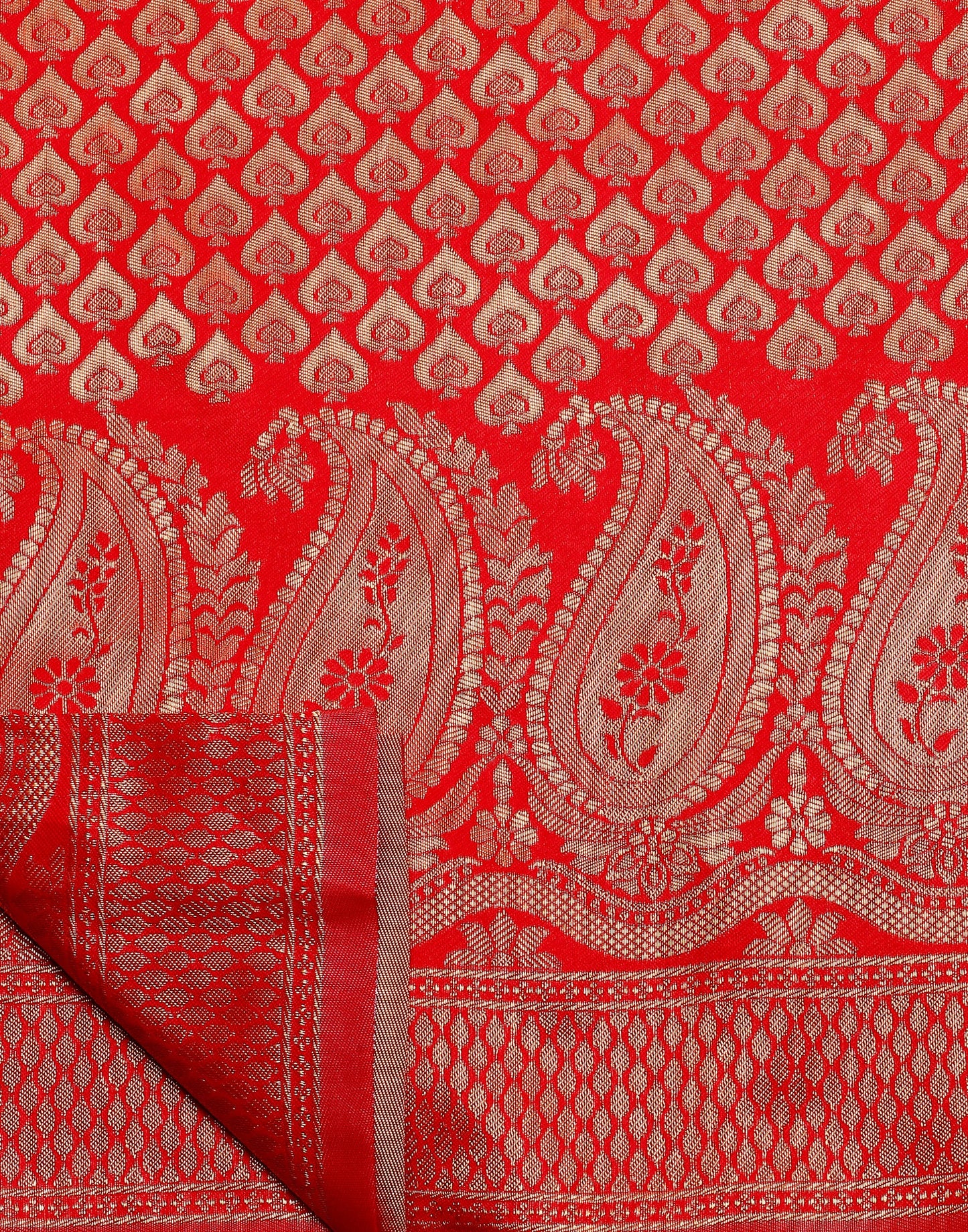 Red Silk Weaving Saree