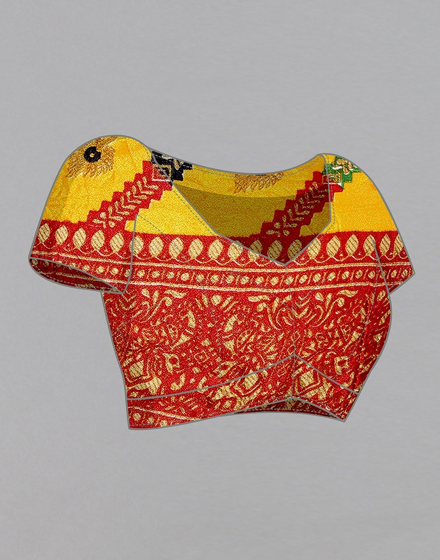 Yellow And Multicoloured Art Silk Stone Work Saree | Sudathi