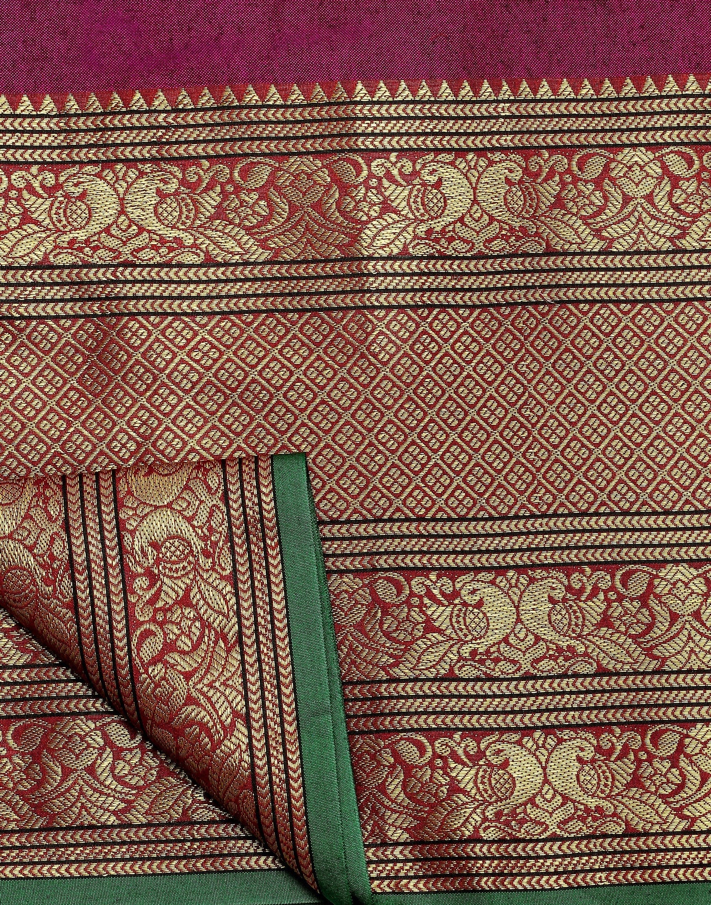 Rani Pink Silk Woven Saree | Sudathi