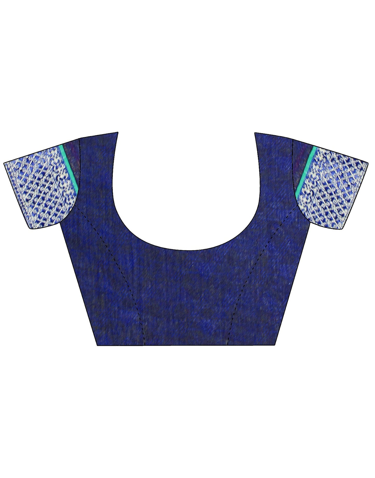 Blue & Multicoloured Chiffon Printed Saree | Sudathi