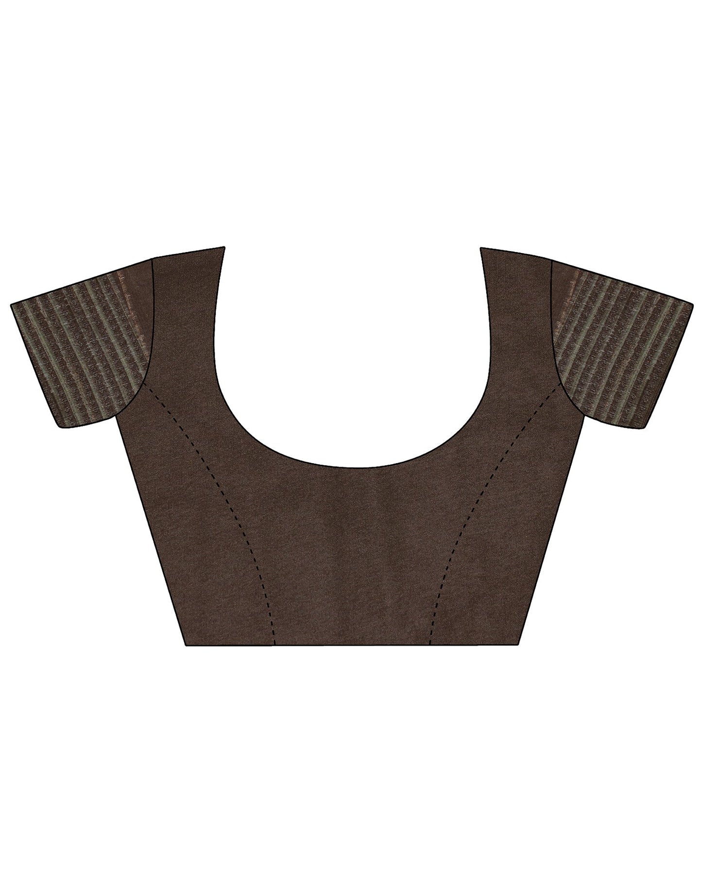 Brown & Cream Georgette Printed Saree | Leemboodi