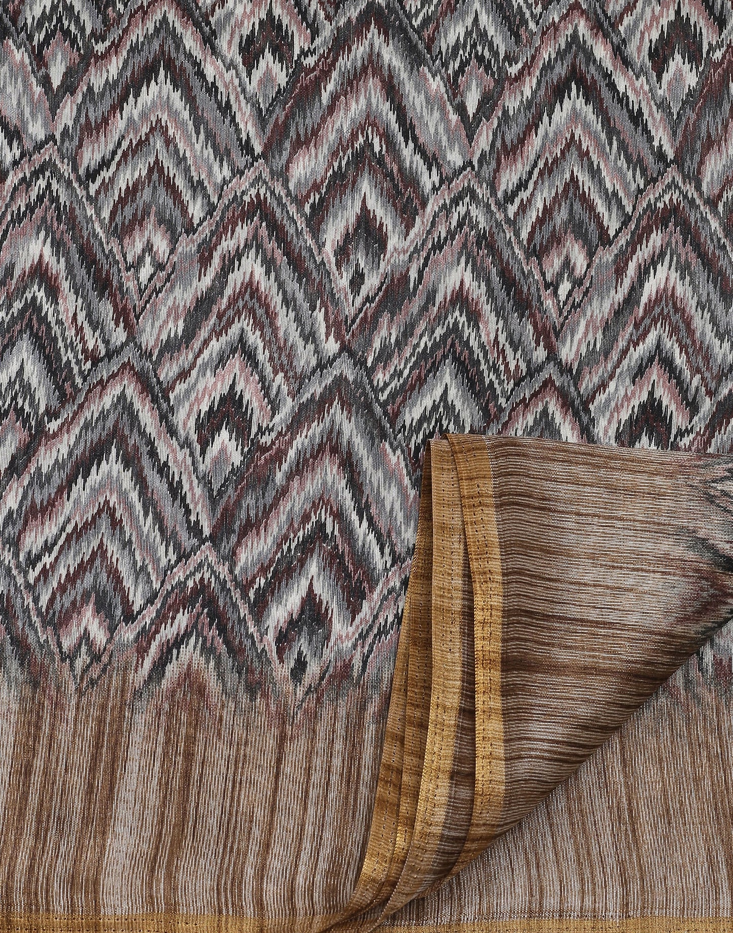 Multicoloured Printed Silk Saree | Leemboodi